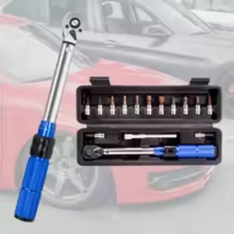 TINSOL Chave Dinamométrica para Bicicleta, Conjunto de 15 Peças, 1/4", 2-24Nm, Chave Allen Direção Dupla, Ferramenta Tipo Soquete Predefinido, Chave de Boca para Reparo Profissional