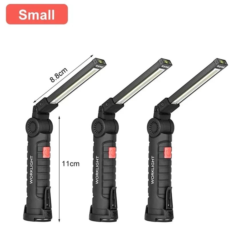 1-5PCS Multifunctional Folding Work Light Portable Camping Light USB Rechargeable Flashlight With Built-in Battery Magnetic Lamp