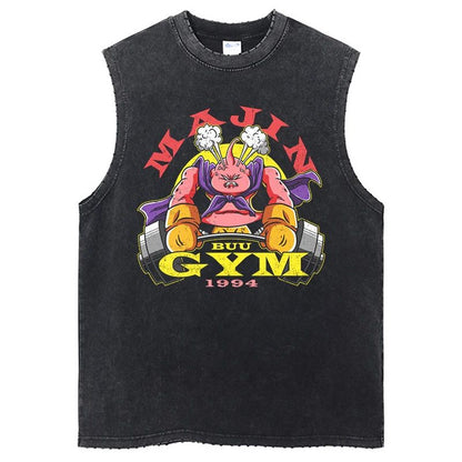 Streetwear Gym Sleeveless Tshirt Vintage Sports Tank Tops Sleeveless Dragon Ball Anime Graphic Harajuku Cotton Vest T-Shirts