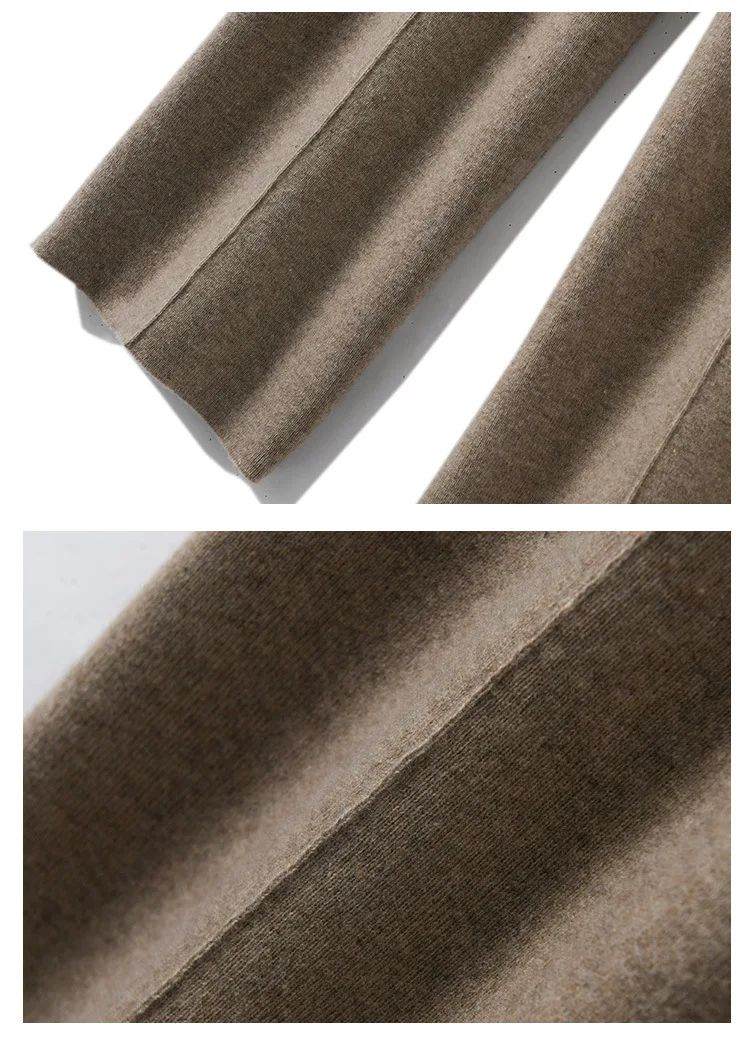 High Waist Wide Leg Pants Mid-Seam Knitted Trousers Drawstring Waist Belted Floor-Length Pure Color Versatile Autumn Winter Casu