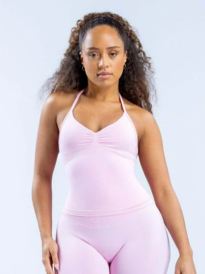 Women's Sports Gym 2-piece Set Vest High Waist Seamless Shorts Gym Wear Sportswear Essential for Workout