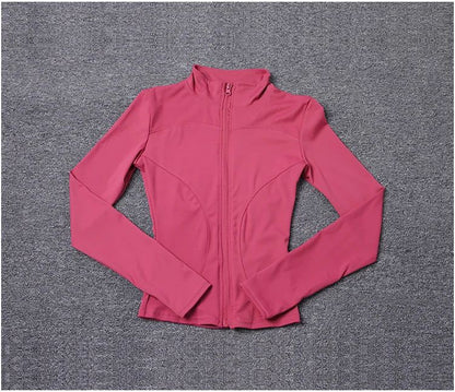 Women Sport Jacket Long Sleeve Shirt Workout Coat Gym Training Clothing Yoga Sportswear