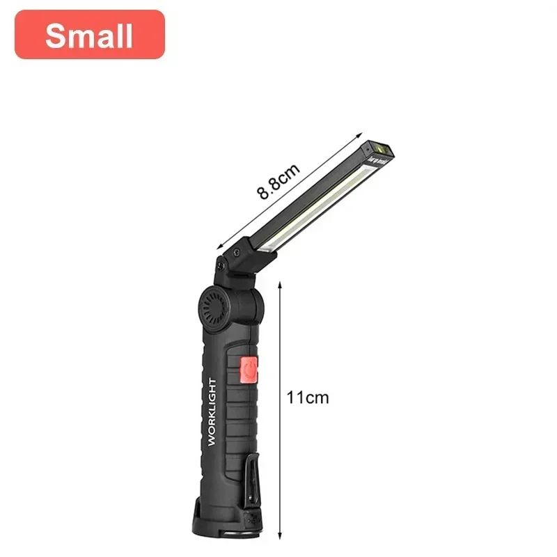 1-5PCS Multifunctional Folding Work Light Portable Camping Light USB Rechargeable Flashlight With Built-in Battery Magnetic Lamp