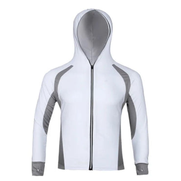 Novo Estilo Masculino Roupa de Pesca Secagem Rápida Proteção Solar Camisas de Pesca Leve Manga Longa Camisa de Pesca com Capuz e Zíper