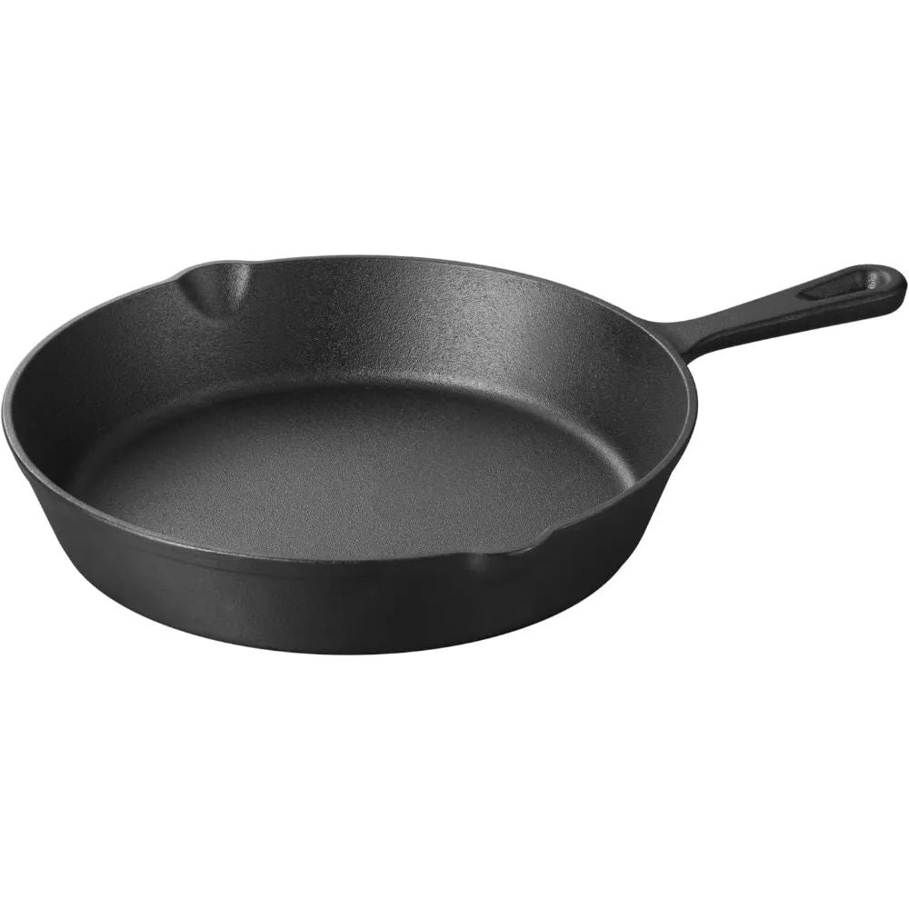 Frigideiras de Ferro Fundido Redondas Antiaderentes, Frigideiras Grelhadoras, Frigideiras de Ovo, Adequadas para Fogão, Grelha, Cozinha Interna e Externa