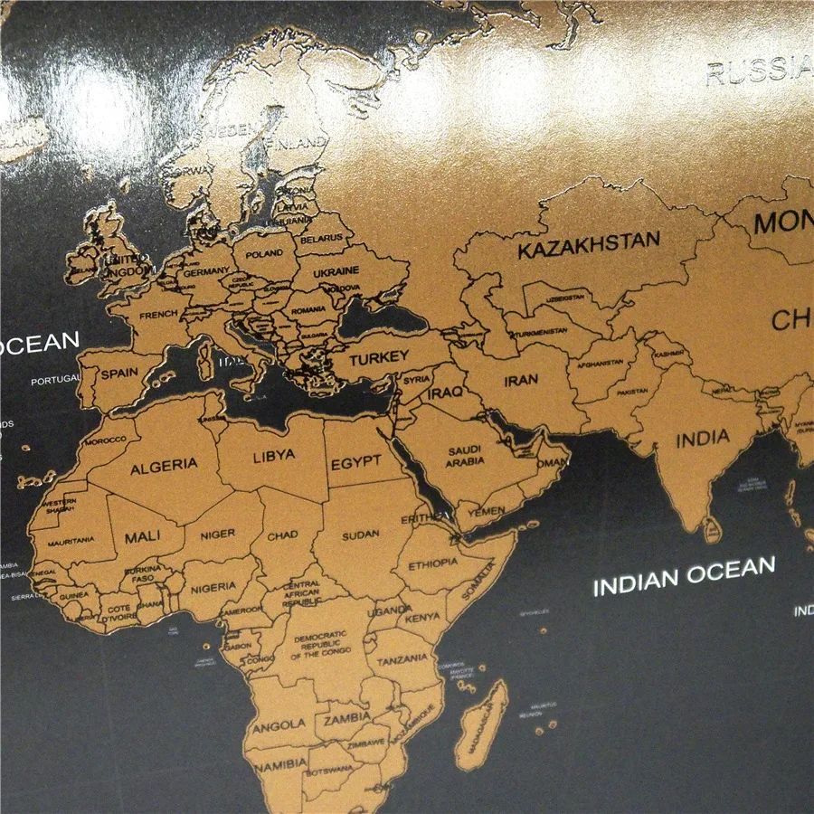 International Erase Scratch Maps - Explore Adventure Maps 58X83 CM - Deluxe Scratch Off Maps Travel Poster Room Office Decor