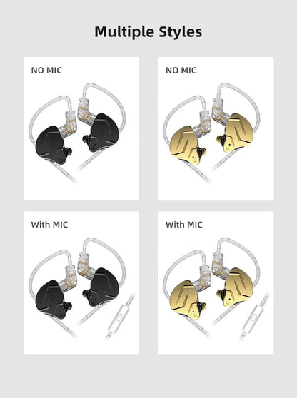 NEW KZ ZSN PRO X 1BA 1DD Hybrid Drive HIFI Metal In Ear Earphone Sport Noise Cancelling Earbud Headsets KZ ZSX ZSNPROX EDXPRO