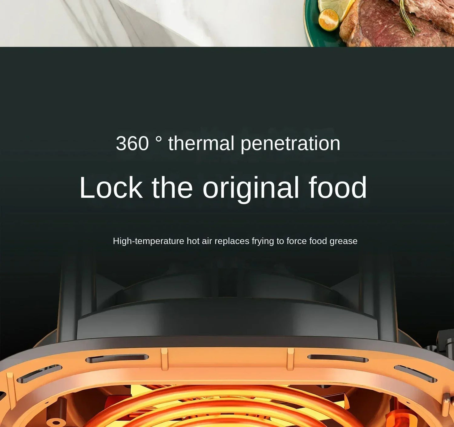 220V AUX Air Fryer and Oven Combo: Multifunctional, Fully Automatic, No Oil Technology, Easy-to-clean DD