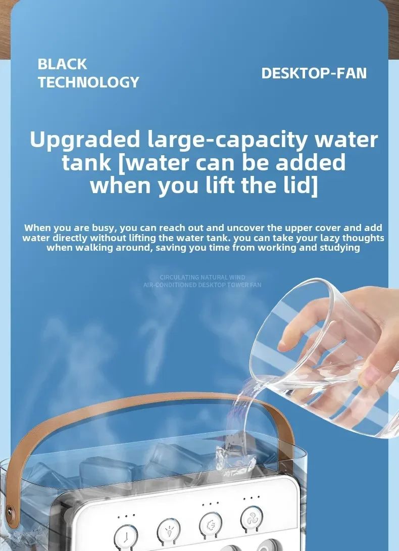 Portable 3 in 1 Mini Ac Air Cooler Fan for Home Products Conditioner Household Small Night LED Humidifier Lights Camping Room