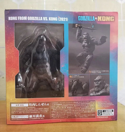 14CM 2021 King Kong Vs Godzilla Action Figure Modelo de Filme Articulações Móveis Chimpanzés Gojira Figma Brinquedos Para Crianças Presentes