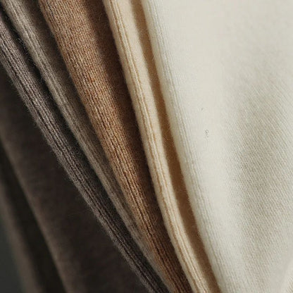 Spring Autumn Women High Waist Wool Wide Leg Pants Solid Soft Warm 100% Merino Wool Knitted Trousers Belt Casual Korean Fashion