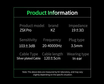 KZ ZSX Pro 5BA+1DD 12mm Drive Hybrid Drive Unit Earphones HIFI Music Earbuds Sport Game Headsets 2PIN Replaceable Cable ZSXPRO