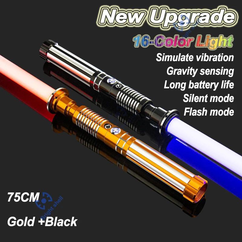Metal Lightsaber Sword Toys RGB Light Saber 15Color Change Kids Soundfonts Force FX FOC Blaster Toys Jedi Sword Gift