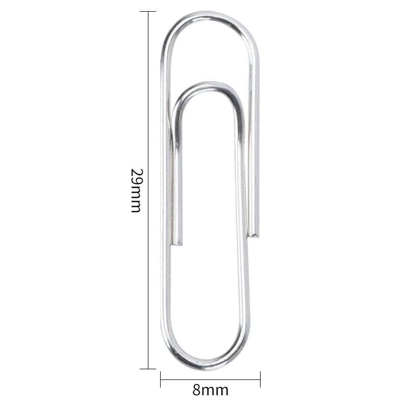 Silver Paper Clips Office Supplies Paperclips Large File Bookmark Stainless Steel Paper Clip Organizer School Office Stationery