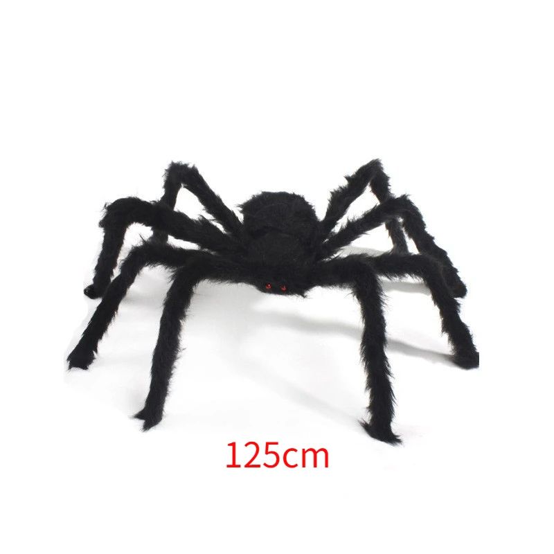 30cm/50cm/90cm/150cm/200cm Extra Large Plush Black Spider Outdoor Home Bar Party Haunted House Horror Props Halloween Decoration