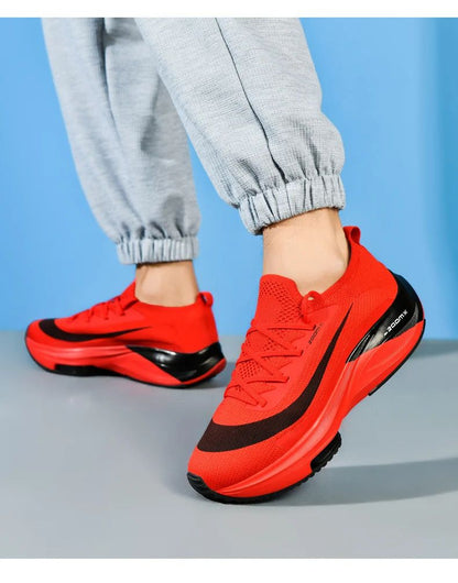 Men Running Shoes Jogging Sneakers Trainer Race Cushioning Outdoor Luxury shoes Mesh Off-road Shoes Breathable Couple Non-Slip