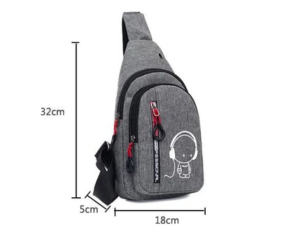 New Casual Fashion Chest Bag Men's Shoulder Bag Male Hand Crossbody Korean Cycling Backpack Trend Chest Bag Portable Hand Bags