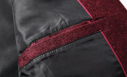 Black Men V-neck Single-breasted Suit Jacket, Fashion Slim Dress Coats, Blue Gray Yellow Blazers, Male Casual Tops Asian Size