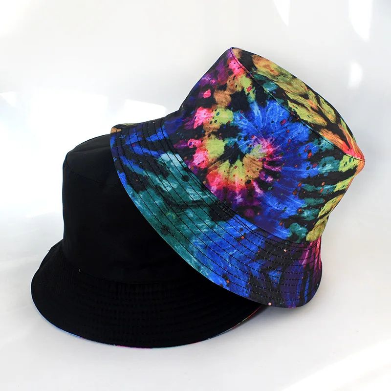 New Street Graffiti  Men's Bucket Hat Double-Sided Hip Hop   Outdoor Women Caps Beach Sun Protect Fishing Unisex Bonnet