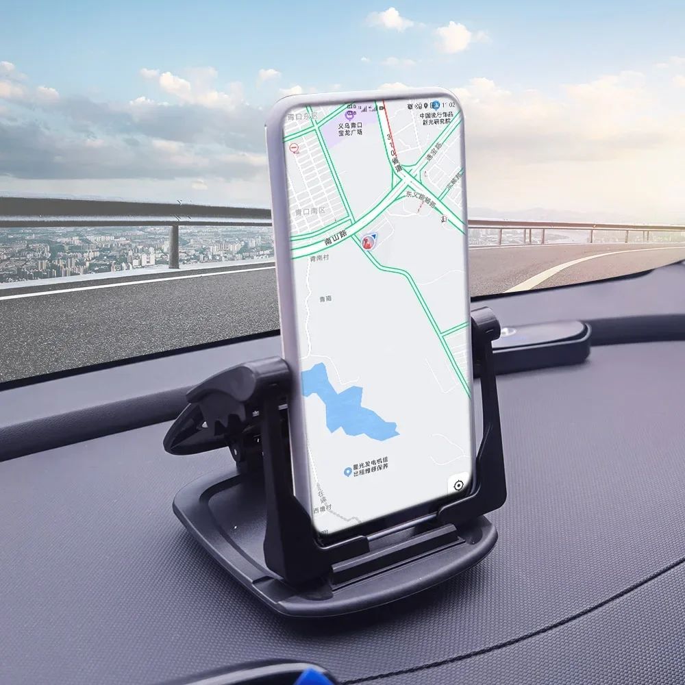 ??Car Mounted Panel Phone Holder - 360° Rotation Horizontal/Vertical Wheel GPS Support??