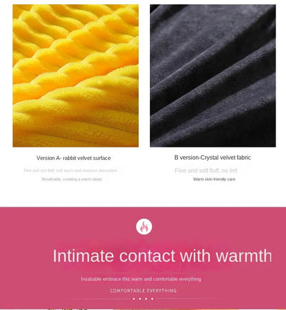Milk Velvet Winter Thick Bed Set Double Sided Solid Color Flannel Corduroy Duvet Cover Set Winter Warm Bedding Sheet  220×240CM