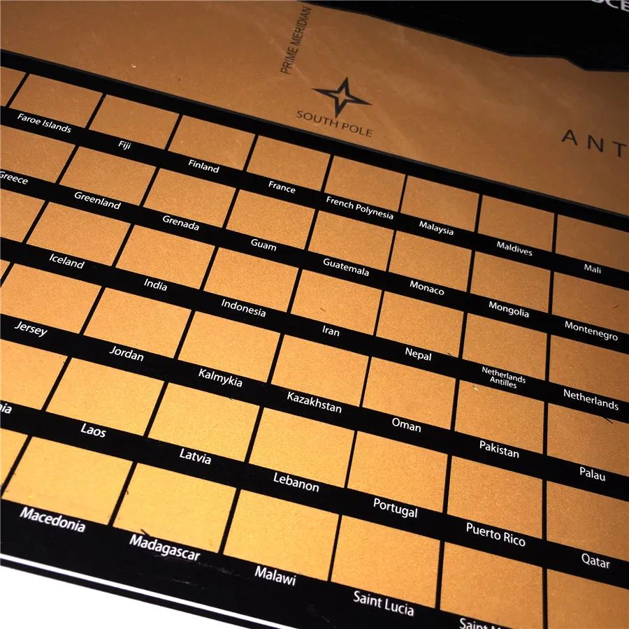 International Erase Scratch Maps - Explore Adventure Maps 58X83 CM - Deluxe Scratch Off Maps Travel Poster Room Office Decor