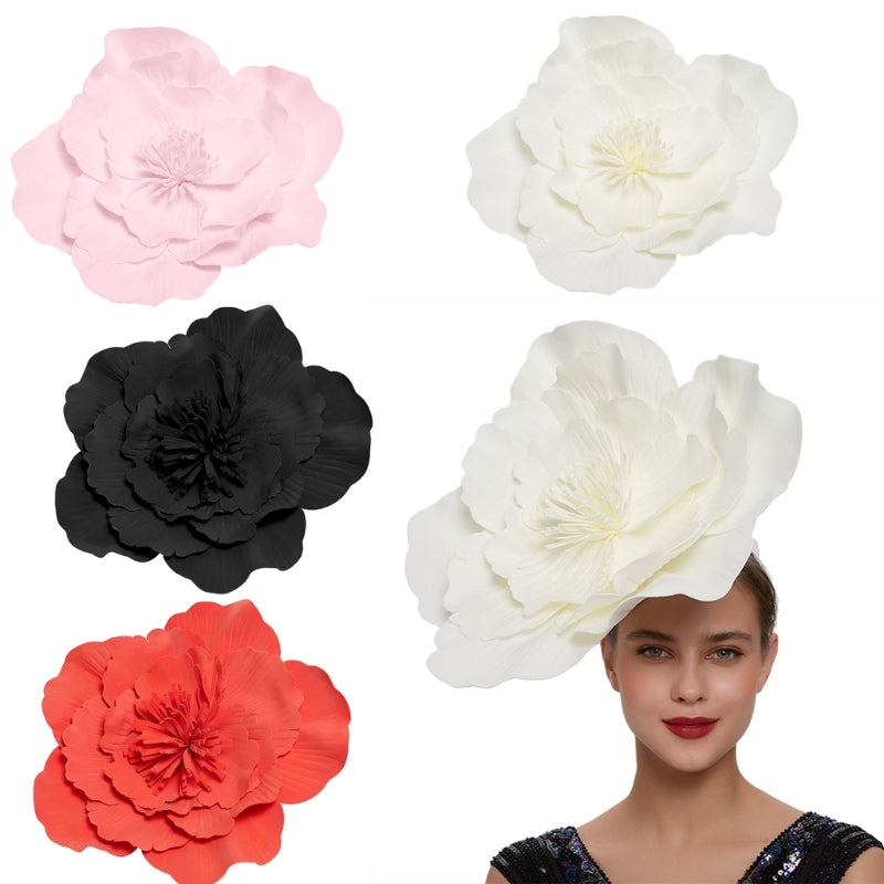 Chapéus Grandes De Flores Para Mulheres Chapéu Fascinator De Flores Tiara Grande De Flores Tiara Fascinator De Flores Adereço De Fantasia Para a Cabeça