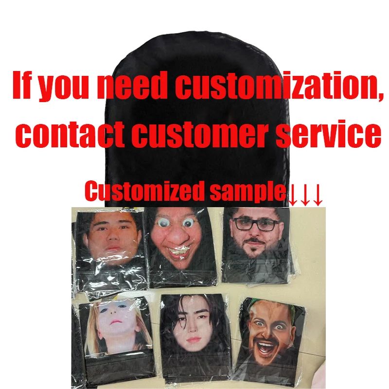Full Face Mask for Halloween Cosplay Party Balaclava with Celebrity Face Mesh Visualized Elastic Headwear Christmas Gifts