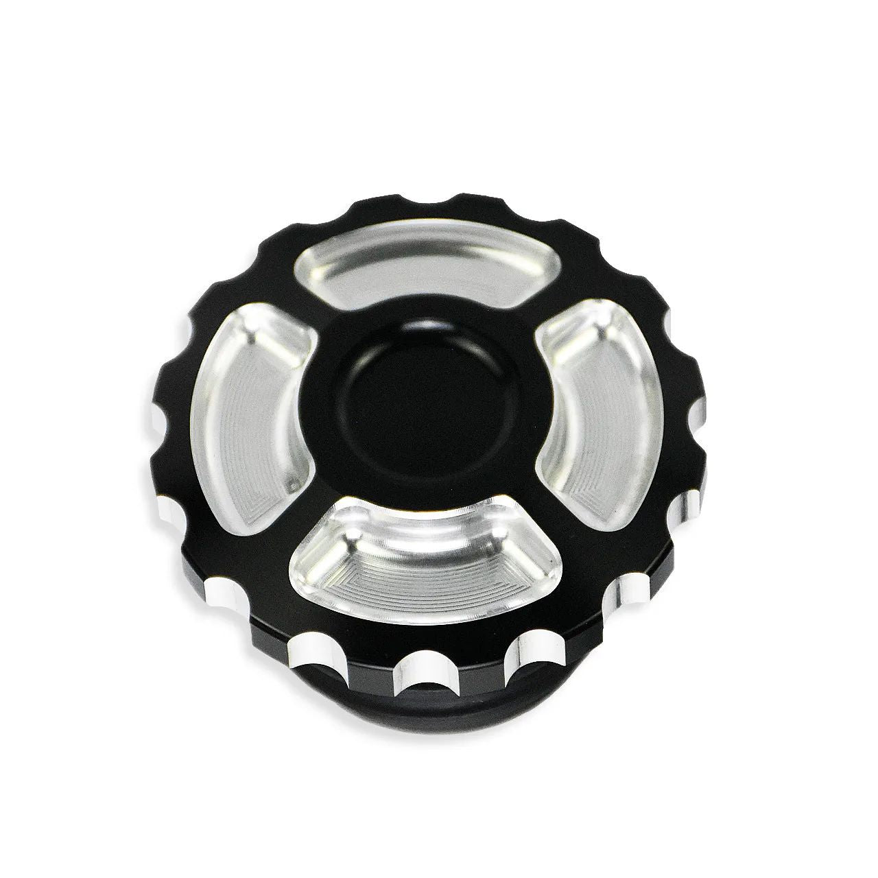 Tampa de combustível/óleo cromada preta para motocicleta Harley Sportster 883 1200 XL XR Iron Dyna Touring Softail FLHR