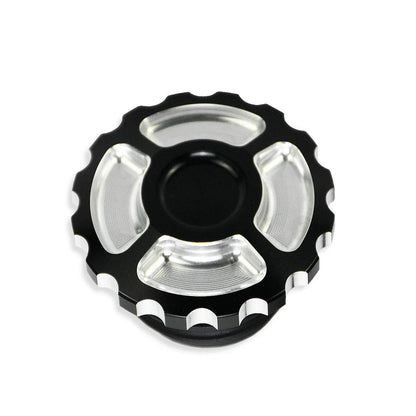 Tampa de combustível/óleo cromada preta para motocicleta Harley Sportster 883 1200 XL XR Iron Dyna Touring Softail FLHR