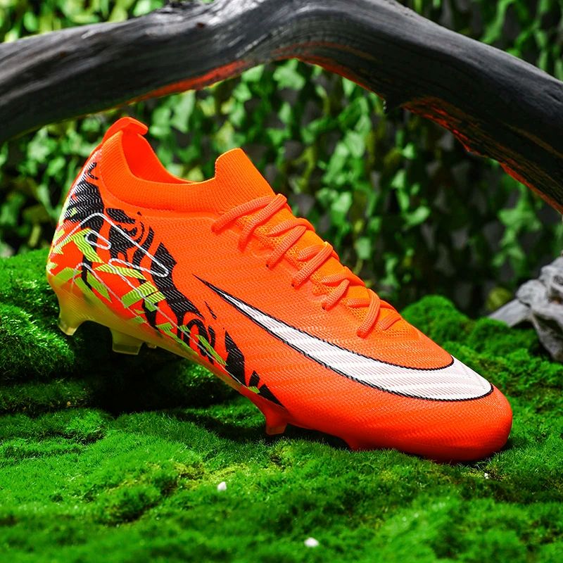 New Men Football Boots Training Long Spikes Soccer Shoes Sneakers Original  Drop Shipping Futsal Cleats Match Ultralight Indoor