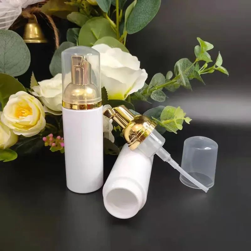 10/30/60PCS portable press mousse foam bottle, white pet plastic bottle cleansing milk bottle bottle wholesale Clean one's teeth
