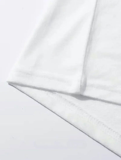 More Pasta Less Drama Women's T-Shirt Printed Pattern Round Neck Summer New Seaside Vacation Travel Basic White Top T-Shirt