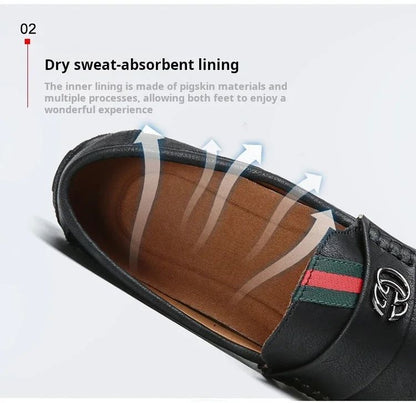 Men Driving Shoe Leather High Quality Breathable Slip on Men Casual Shoes Comfortable Light Men Loafers Formal Men Dress Shoes