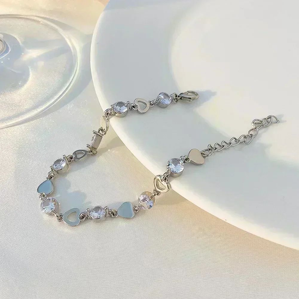Pulseira de Tulipa de Opala Requintada com Zircônia para Mulheres Acessório Diário Personalizado da Moda Joias para Festas Presentes de Aniversário
