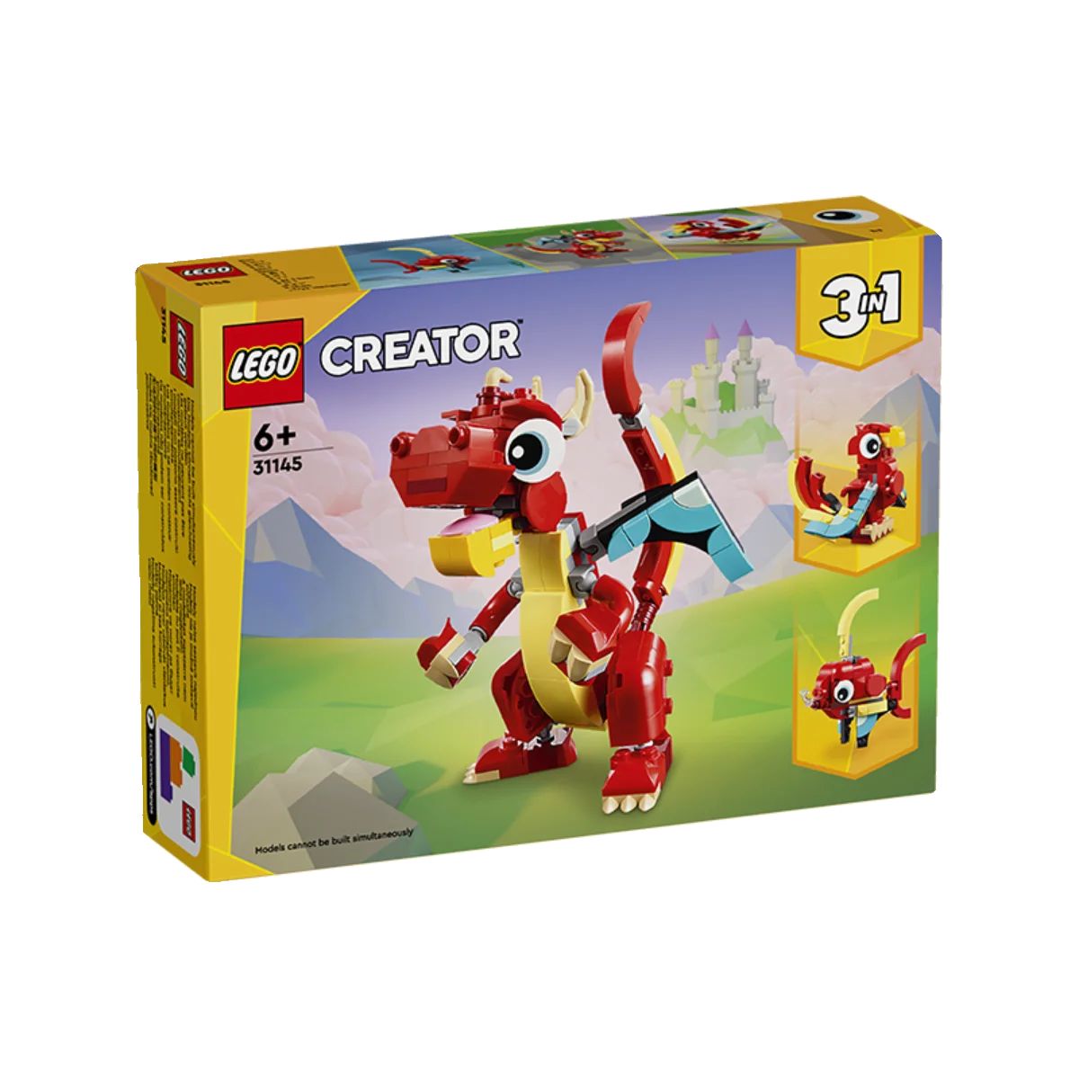 LEGO Creator série criativa 31145 pequeno dragão vermelho meninos e meninas blocos de montar educacionais brinquedos