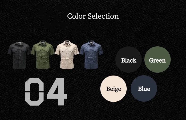 Summer Tactical Shirts Men Work Short Sleeve Shirt Outdoor Breathable Quick Dry Multi-pocket Cargo Camp Hike Short Sleeved Shirt