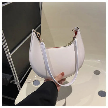 New fashion crescent-shaped bag, luxurious ladies' shoulder bag, elegant and graceful handbag for women.