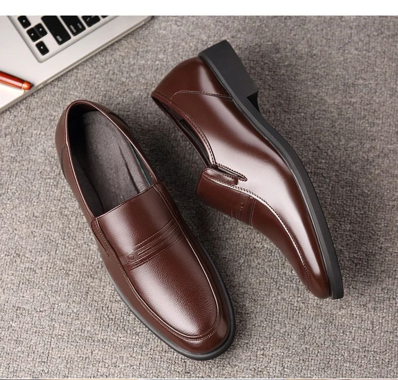 Mens 6CM Height Increase Dress Shoes Fashion Pointed Toe Business Casual Elevator Shoes Leather Oxfords Shoes Zapatos De Hombre