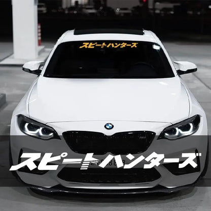 Adesivos de carros JDM para para-brisa dianteiro automotivo, adesivos de corrida de rua, adesivos decorativos de portas de carros estilo japonês para para-brisa traseiro