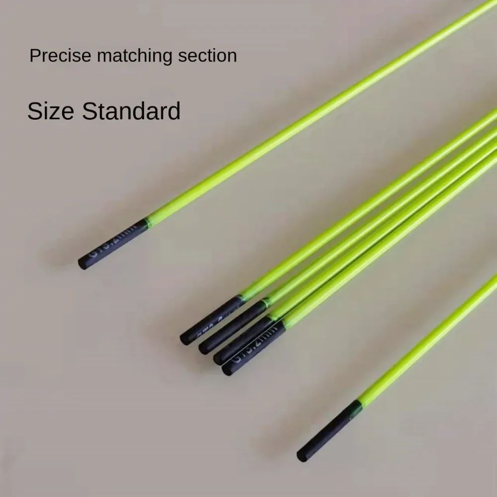 2 peças de alta qualidade com ponta de anel superior para vara de pesca de inverno retrátil de fibra de carbono giratória 50cm fibra de vidro para pesca no gelo