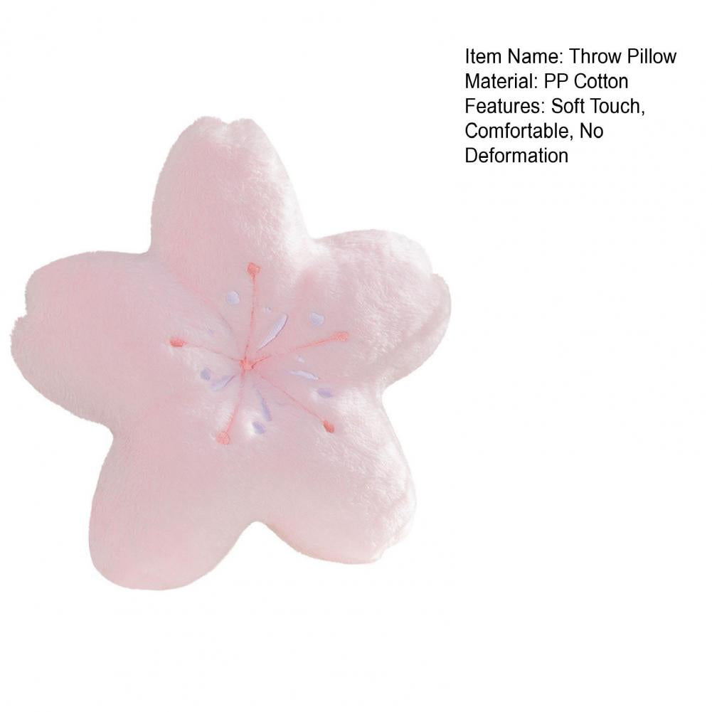 Cherry Blossom Throw Pillow Kawaii Sakura Flower Plush Pillow Bedroom Living Room Decor Bay Window Floor Seat Cushion Tatami