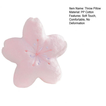 Cherry Blossom Throw Pillow Kawaii Sakura Flower Plush Pillow Bedroom Living Room Decor Bay Window Floor Seat Cushion Tatami