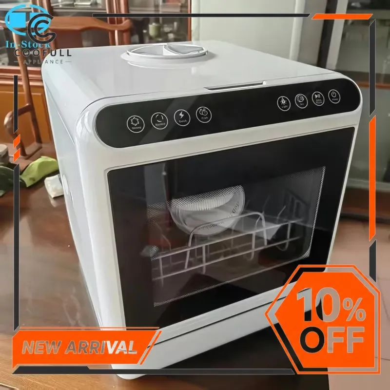 Portable Dishwasher Machine 5 Sets Tableware Desktop Dish Washer for Home Kitchen Appliances Compact Countertop Cleaner with