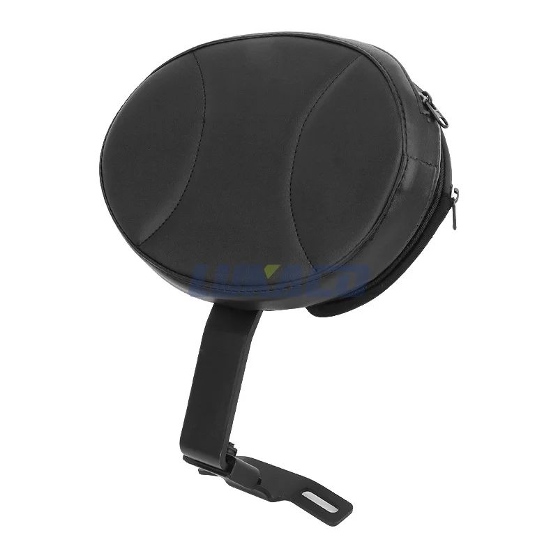 Motorcycle Adjustable Driver Rider Backrest Plug In Sissy Bar Seat Cushion Moto Pad For Harley Fatboy Heritage Softail 2007-2017