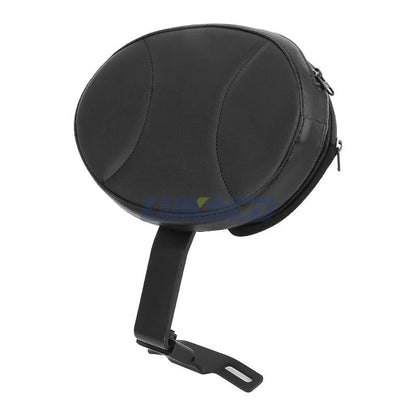 Motorcycle Adjustable Driver Rider Backrest Plug In Sissy Bar Seat Cushion Moto Pad For Harley Fatboy Heritage Softail 2007-2017