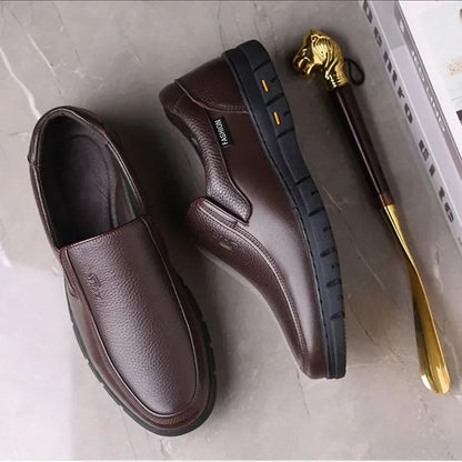 Winter Warm Men Casual Shoes Genuine Leather Breathable Man Loafers High Quality Mens Formal Dress Shoes Slip on Driving Shoes