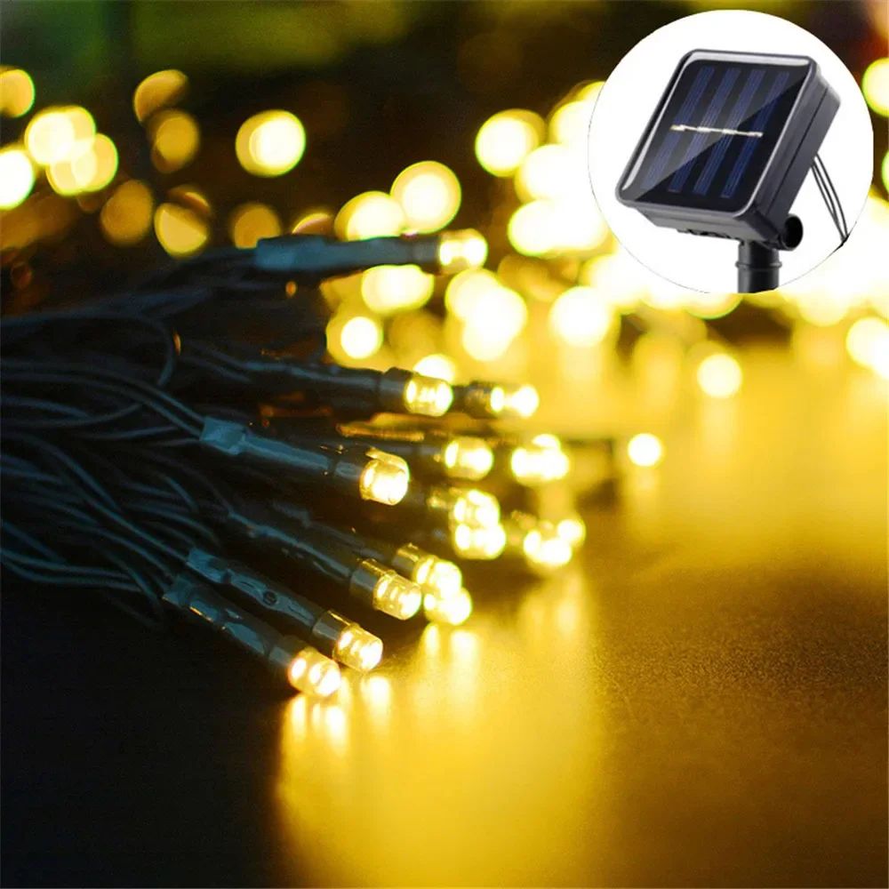 Solar String Lights Outdoor 20/50/100/200 LED Solar Waterproof Lights with 8 Lighting Mode Garland Lights for Tree Party Decor