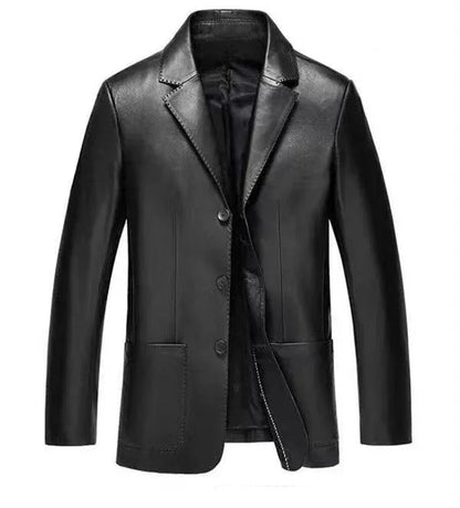 Thin Men's Suit Jackets Coat Short Cropped Male Blazer Leather Slim Fit Premium Simple Breasted New In Fashionable Elegant