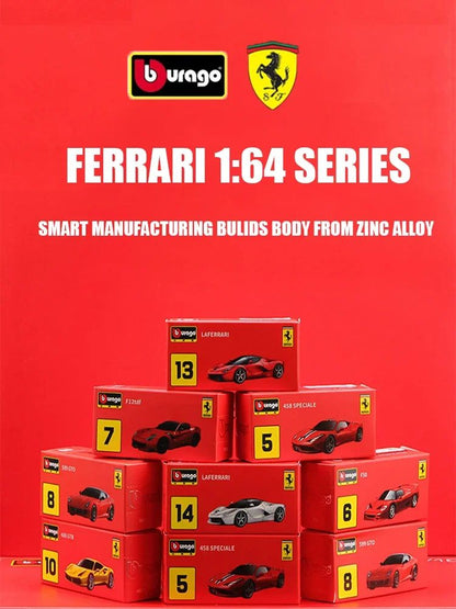 New In Stock Bburago 1:64 Ferrari 812 Competizione Yellow Alloy Miniature Ferrari Datyona Sp3 Sports Diecast Model Custom Toys